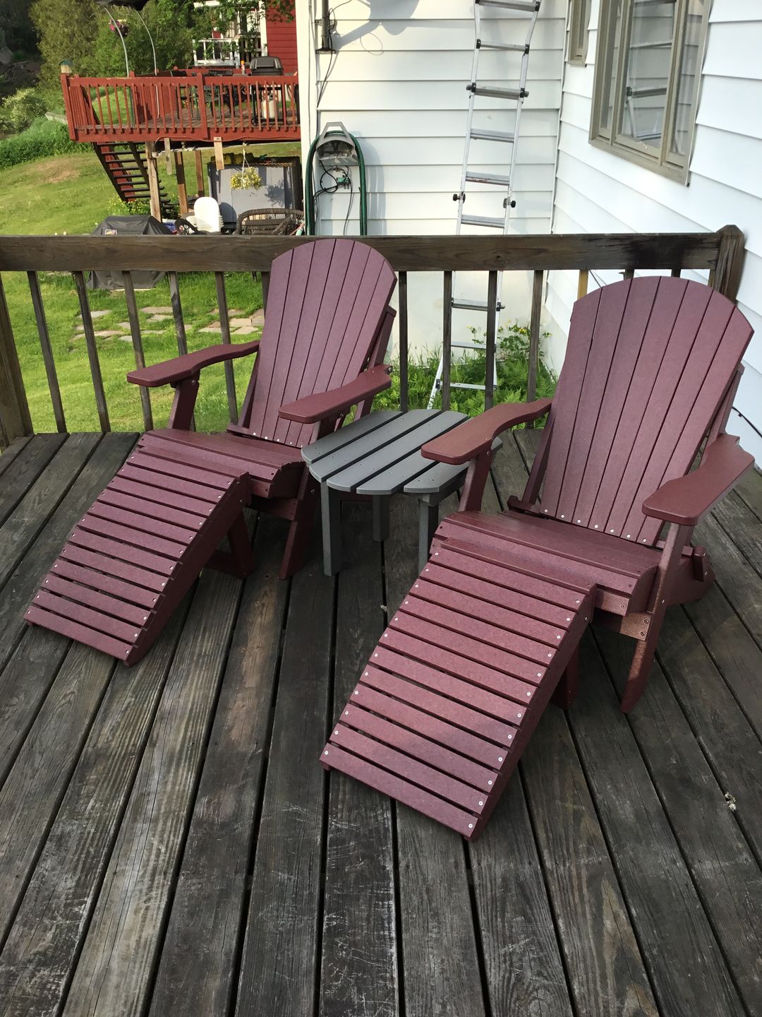 Customer photo review of DuraWeather Poly® Universal Folding Ottoman Footrest - Ships Fully Assembled