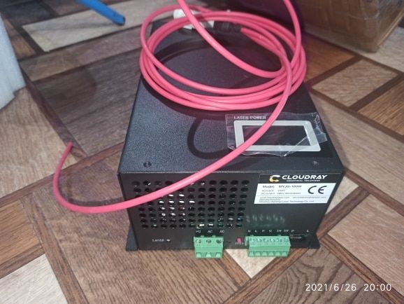 Customer photo review of Cloudray 100W MYJG CO2 Laser Power Supply With LCD Display