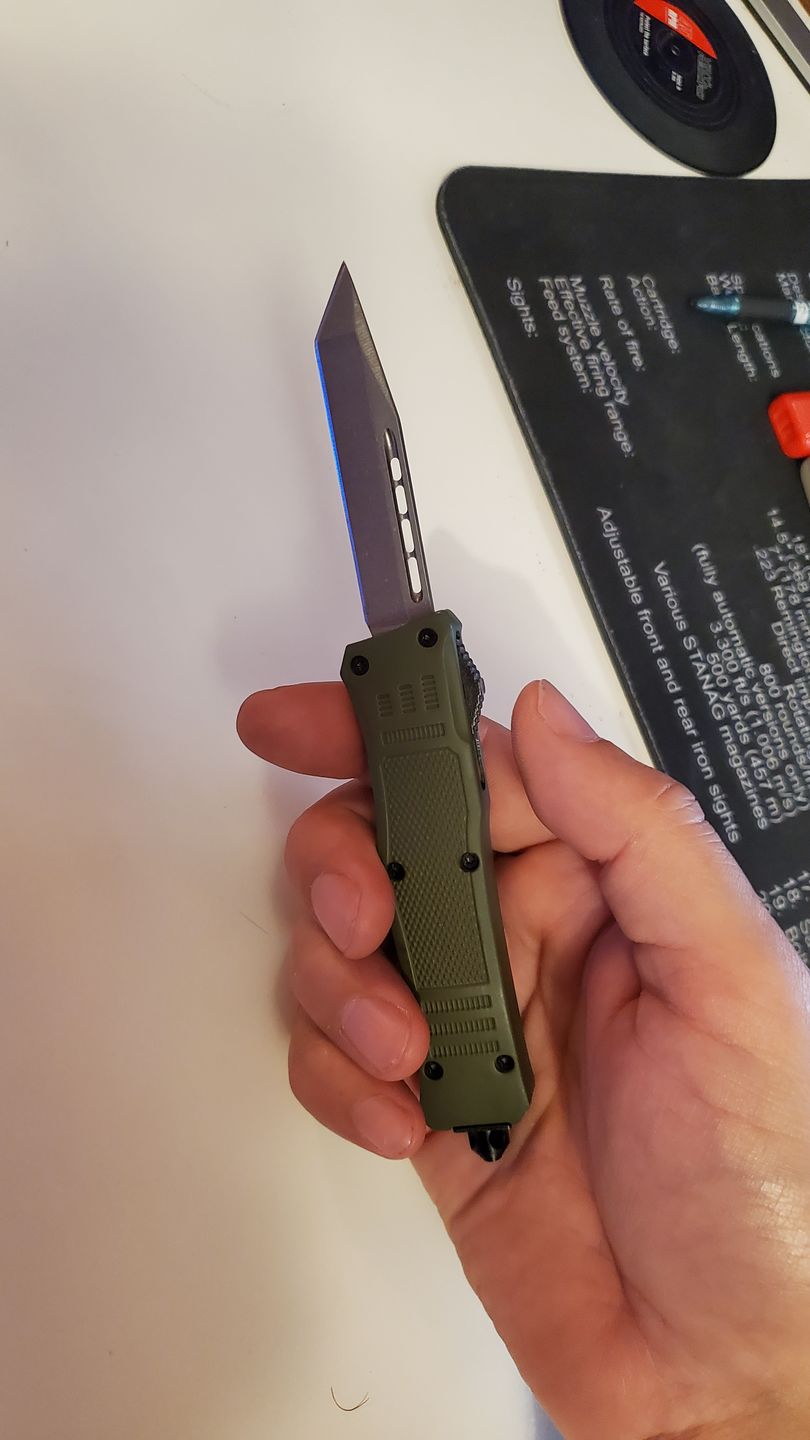 Customer photo review of Mini Green Phantom D/A OTF (Multiple Blade Styles Available)