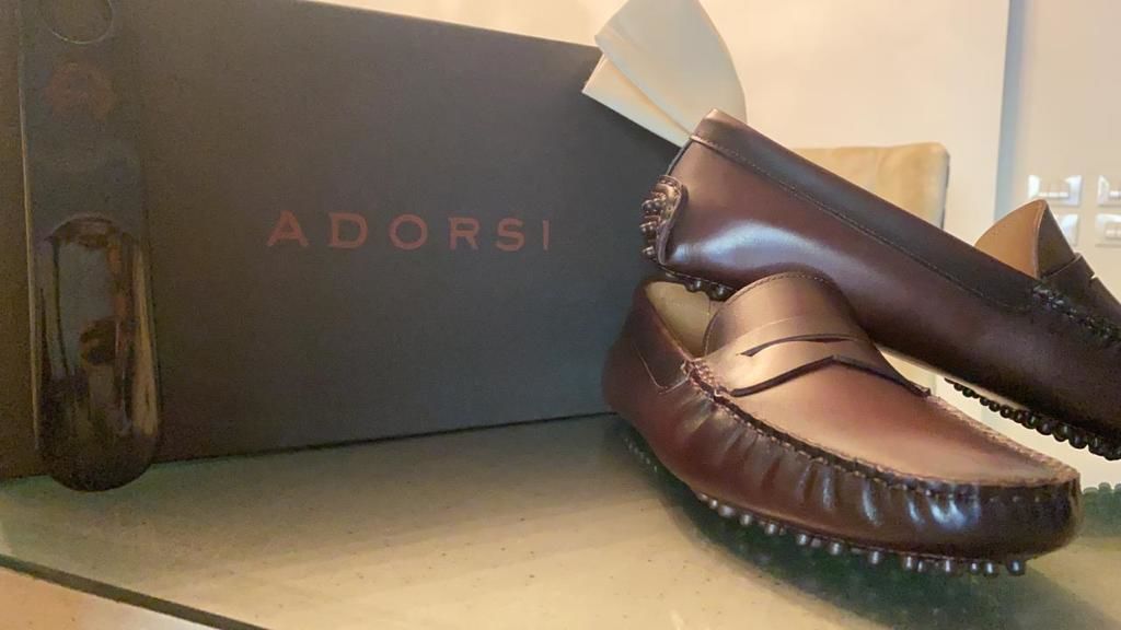 Customer photo review of MORGAN DRIVER DARK BROWN PAINTED CALF