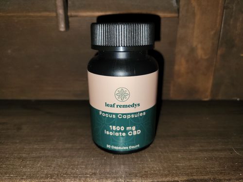Customer photo review of 1500mg Isolate CBD focus formula capsules