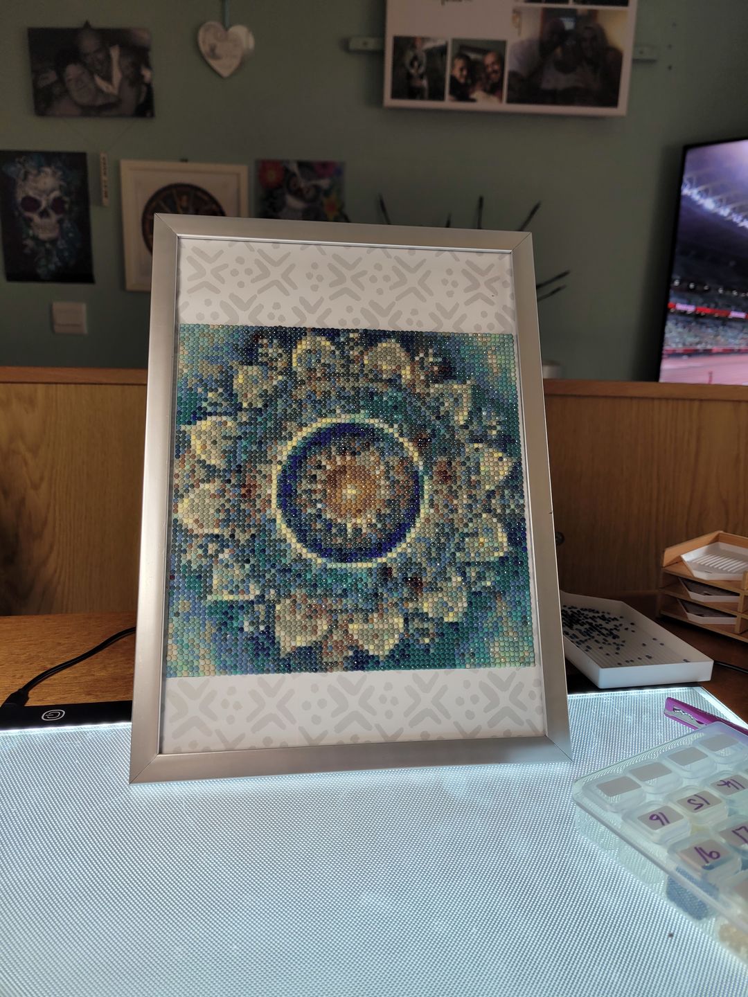 Customer photo review of Mandala - Diamond Painting Kit