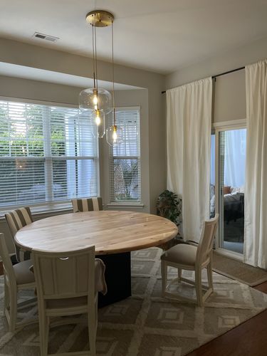 Customer photo review of Mid Century Glass Pendant Light