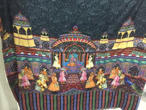 Customer photo review of Pashtush Mens Mughal Darbar Printed Shawl, 100% Pure, Woolmark Certified