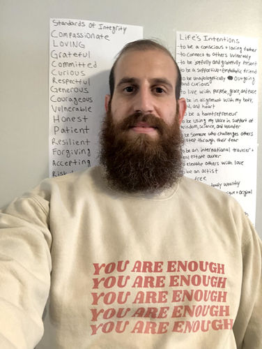 Customer photo review of You Are Enough (x5) -- Sweatshirt