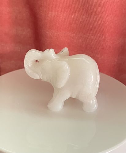 Customer photo review of Clear Quartz Elephant