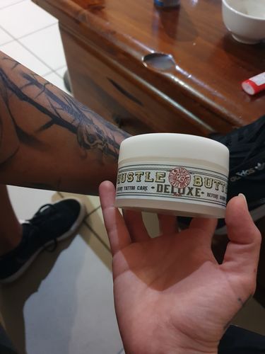 Customer photo review of Hustle Butter Single Tub (5oz)