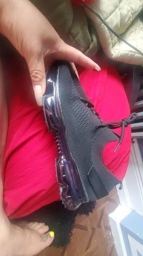 Customer photo review of Women Air Cushion Sneakers Breathable Flying Fabric Sports Shoes
