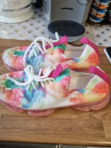 Customer photo review of Women Air Cushion Sneakers Breathable Flying Fabric Sports Shoes
