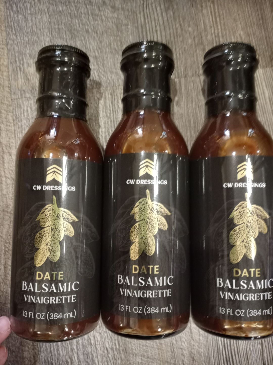 Customer photo review of Date Balsamic Vinaigrette Marinade & Dressing 13 fl oz