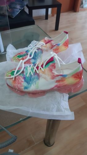 Customer photo review of Women Air Cushion Sneakers Breathable Flying Fabric Sports Shoes