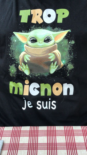 Customer photo review of T-shirt Homme Bébé Yoda Mignon