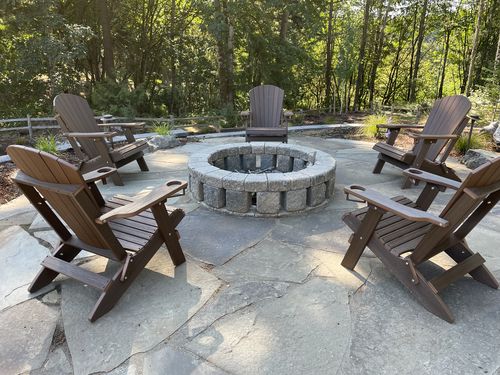 Customer photo review of DuraWeather Poly® King Size Folding Adirondack Chair with Built-in Cup Holders (24+ Color Options!)