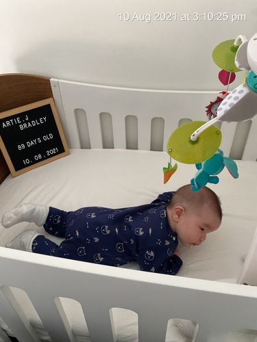 Customer photo review of Bear Hugs Boys Organic Long Sleeve Zipsuit