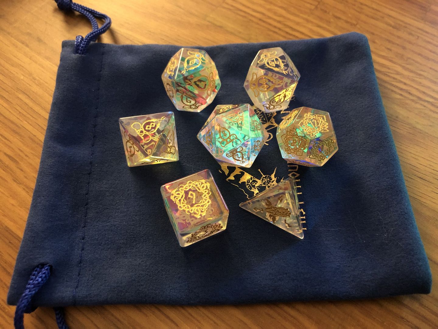 Customer photo review of SERPENT OF MIDGARD PRISM GLASS DICE SET *PRE-ORDER*