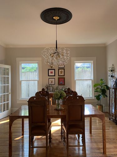 Customer photo review of Modern Clear Glass Bubble Cluster Chandelier