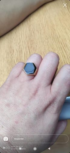 Reseña con foto de un cliente sobre Anillo Rude Black