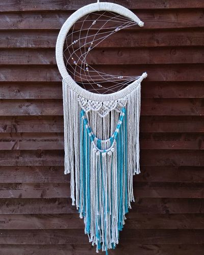 Customer photo review of Large Moon Catcher DIY kit and video tutorial - how to make a macrame wall hanging - muffy
