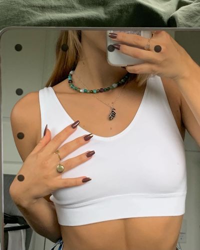 Customer photo review of SOFT V CROP BRA