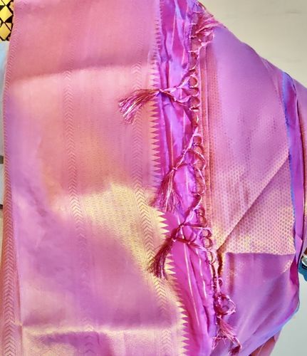 Customer photo review of “LIMITED TIME OFFER” Royal Purple wine Woven Kanjivaram Saree