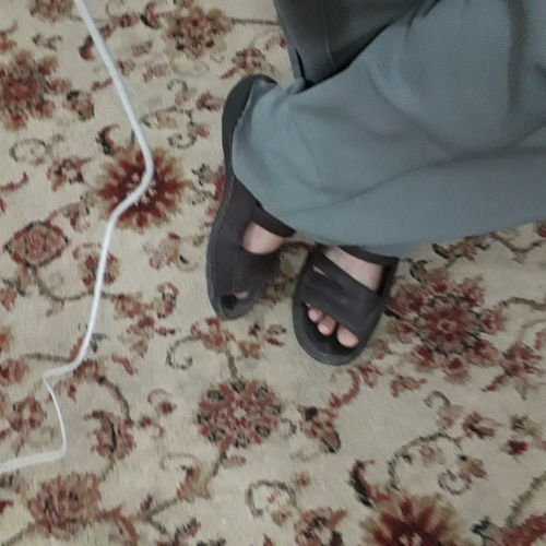 Customer photo review of Men's Brown Premium Chappal with Padded Insole