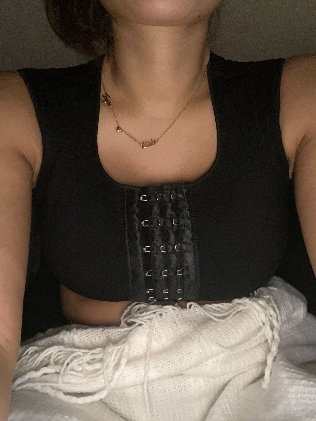 Customer photo review of Aesthetic Compression Front Closure Breast and Back Support Breast Shaper