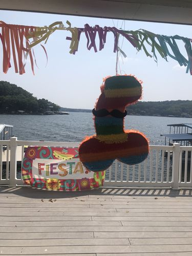 Customer photo review of ADULT PINATAReady to Ship Fiesta Penis Pinata 24" Tall Bachelorette Pinata Pecker Adult Gag Gifts