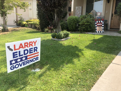 Customer photo review of Larry Elder For California Governor Yard Sign