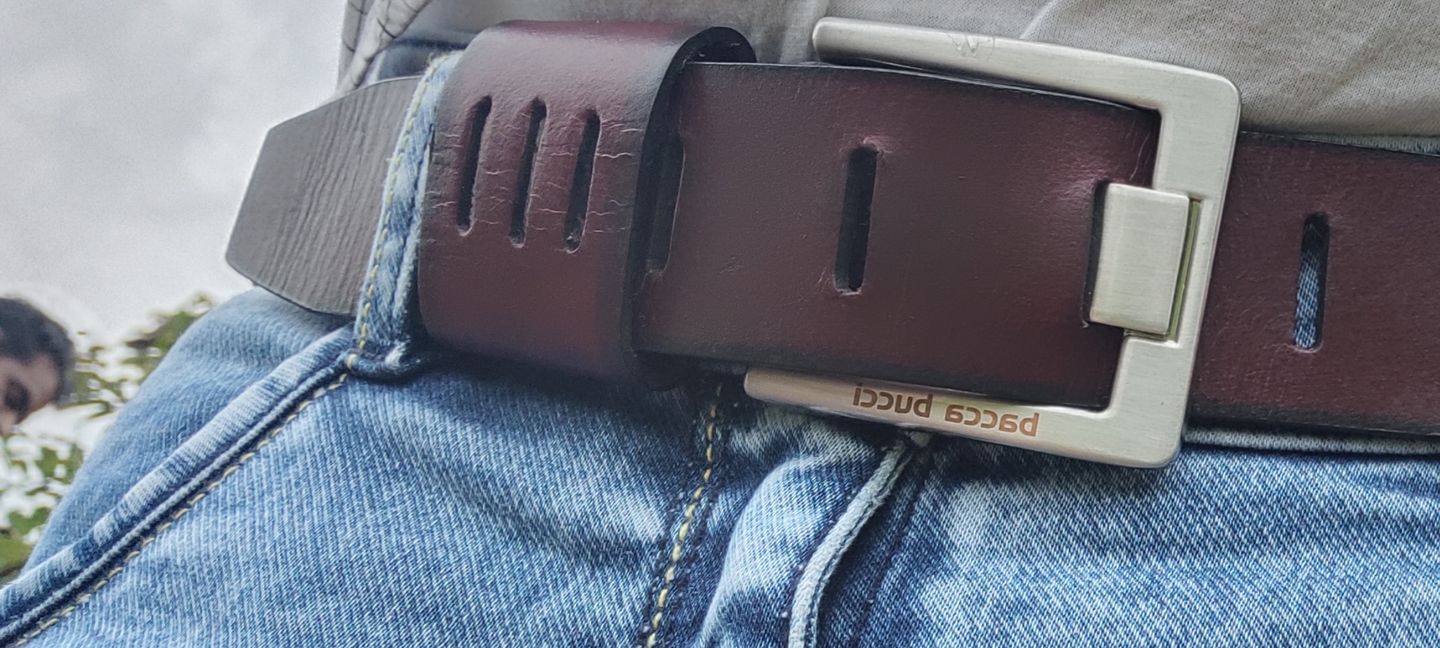 Customer photo review of Bacca Bucci Full grain genuine leather Work Belt for Men