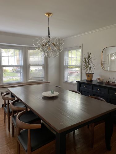 Customer photo review of Modern Clear Glass Bubble Cluster Chandelier