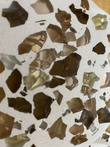 Customer photo review of GOLD RUSH REFLECTIVE CRUSHED GLASS