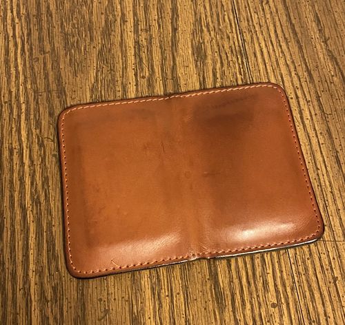 Customer photo review of No.52 | 'Chestnut' Vertical Leather Wallet