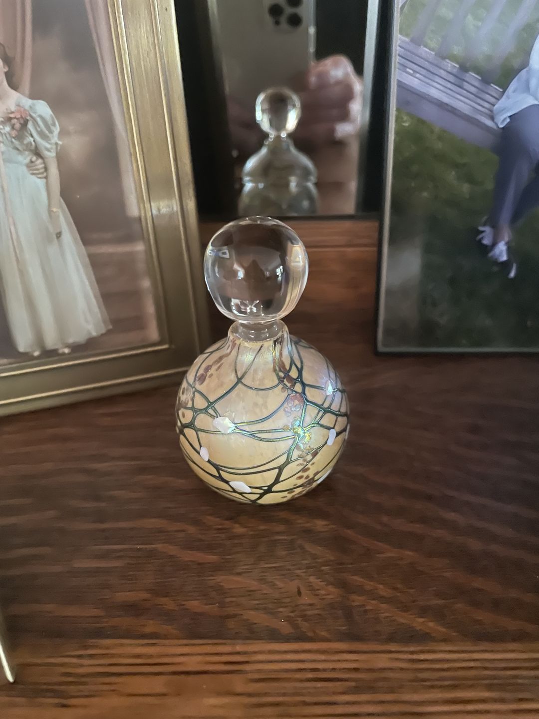 Customer photo review of Fancy Glass Keepsake Urns for Cremation Ash