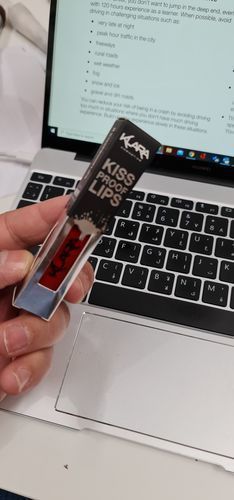 Customer photo review of Kiss Proof Lipstick | Liquid Matte Lipstick
