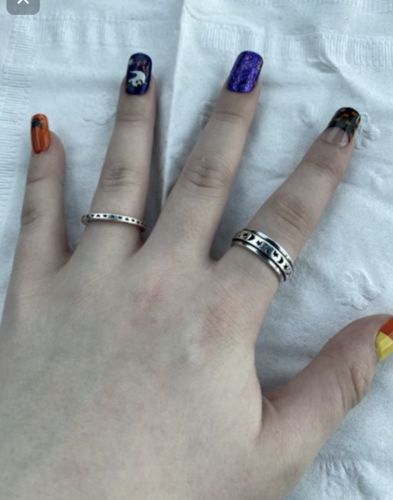 Customer photo review of Vespani Night Sky Anxiety Ring