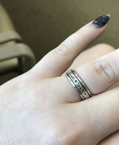 Customer photo review of Vespani Night Sky Anxiety Ring