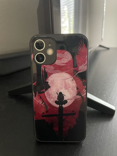 Customer photo review of Exclusive Itachi Tempered Glass Phone Case