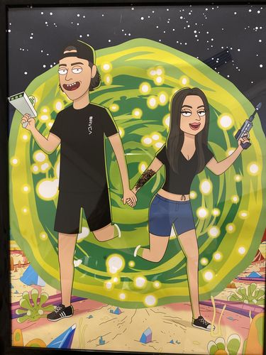 Customer photo review of 'Rick and Morty' Custom Portrait