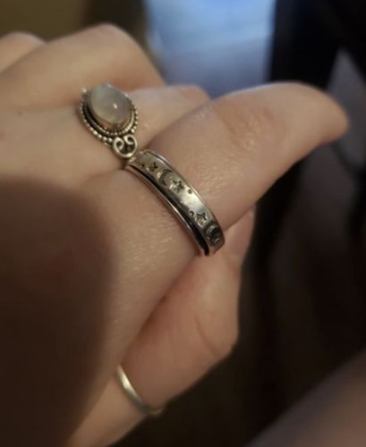 Customer photo review of Vespani Night Sky Anxiety Ring