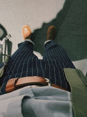 Customer photo review of ウォバッシュストライプワークパンツ