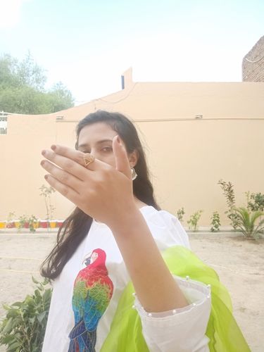 Customer photo review of Parrot Patched Dress (CC 230)