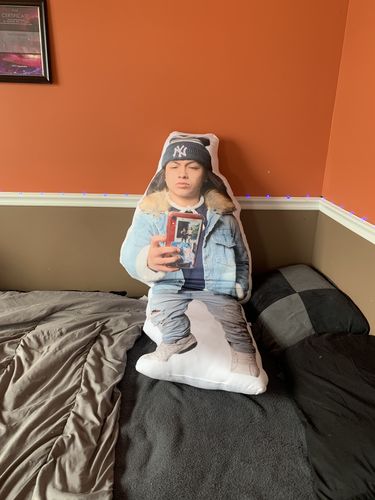 Customer photo review of Create A Custom Lifesize Pillow
