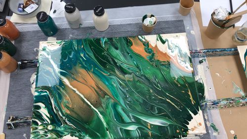 Customer photo review of Workshop: Acrylic Pouring / Einstieg ins Acrylgießen