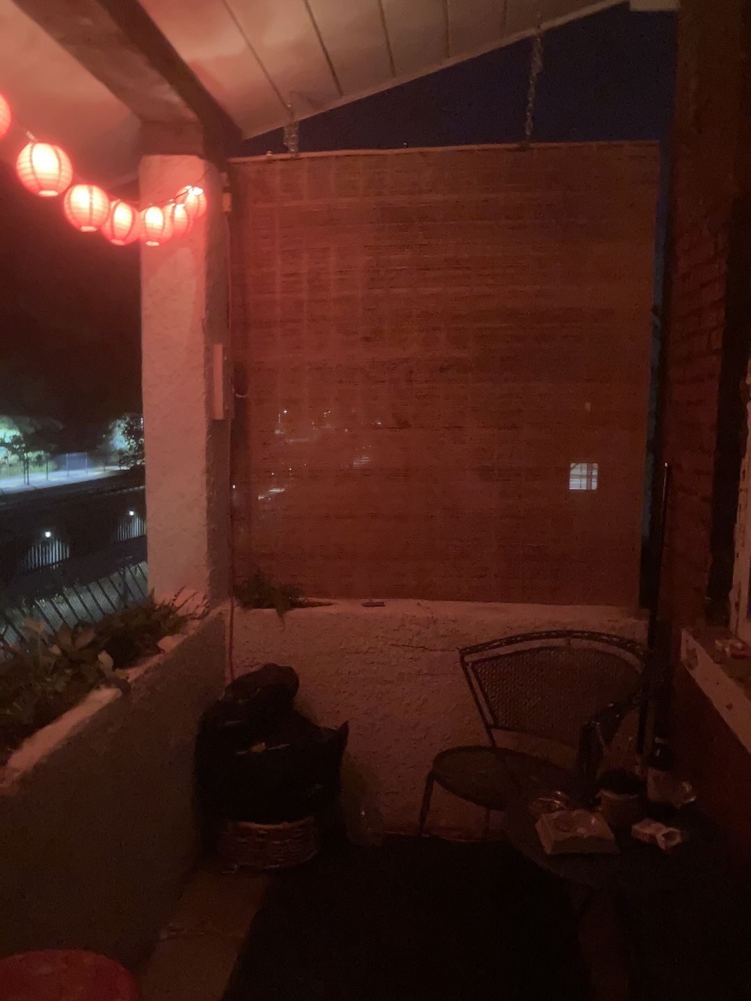 Customer photo review of 10 Socket Red Round Paper Lantern Party String Lights (4" Lanterns, Expandable)