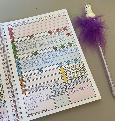 Customer photo review of Food Diary - C65 - Slimming World Compatible - Spacious