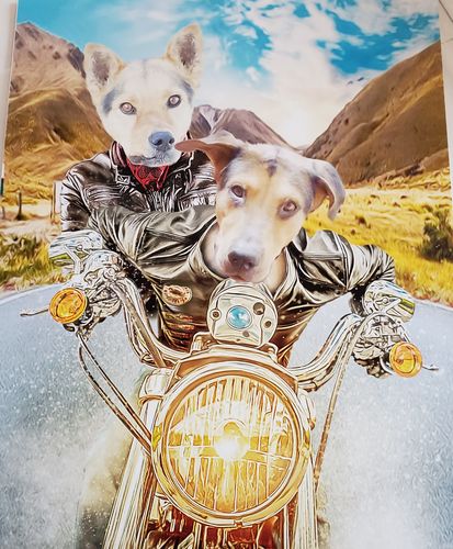 Customer photo review of 'Harley Wooferson' Personalized 2 Pet Poster