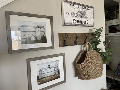 Customer photo review of Family Farm Wall Art Ranch Sign Homestead Home Decor Industrial Vintage Last Name Sign Large Canvas Print