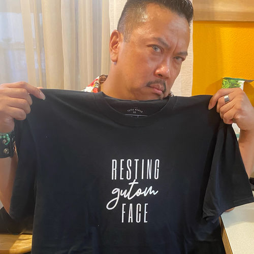 Customer photo review of Pinoy Resting Gutom Face Filipino T-Shirt