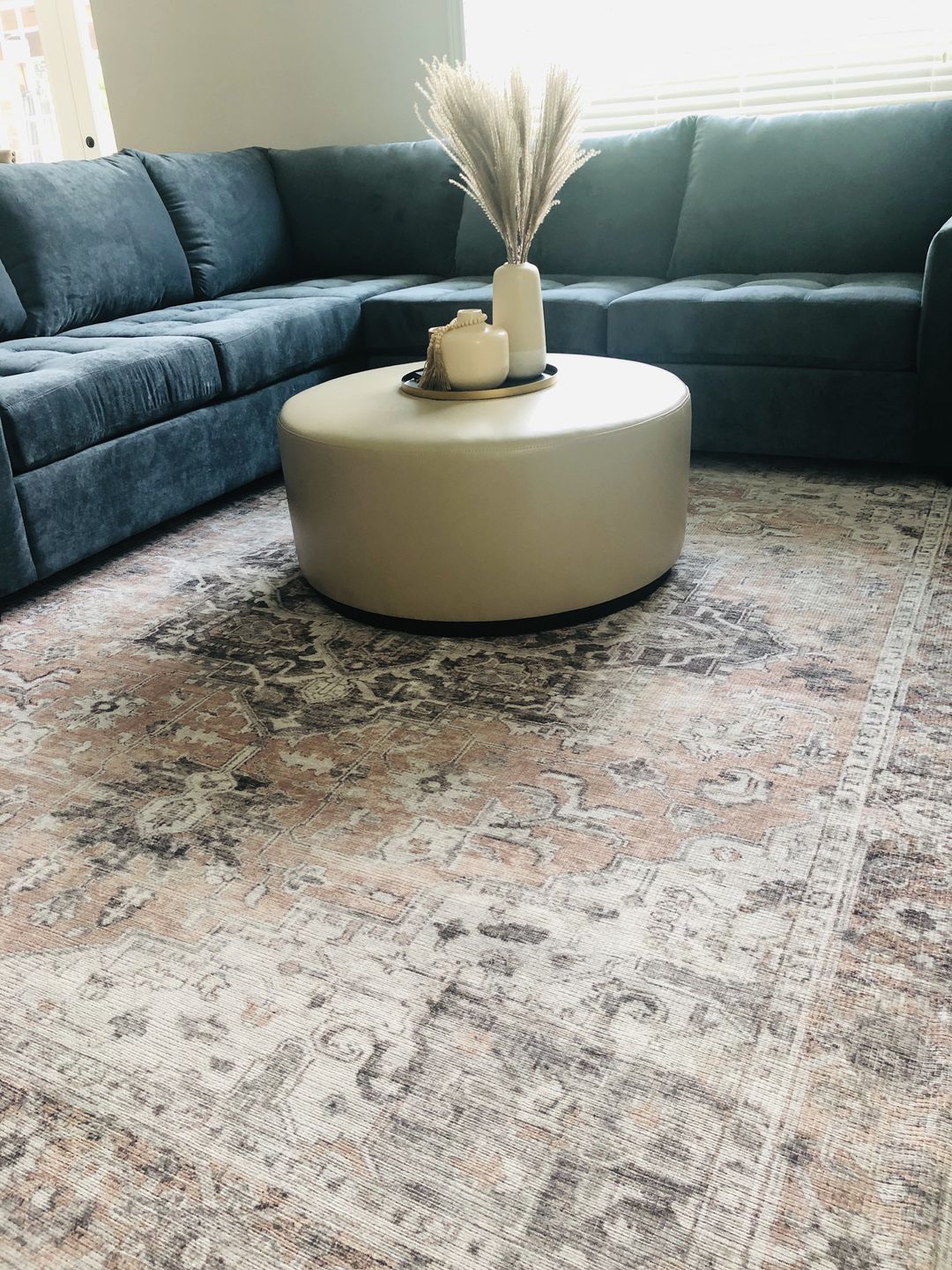 Customer photo review of Distressed Vintage Cezanne Blush Area Rug