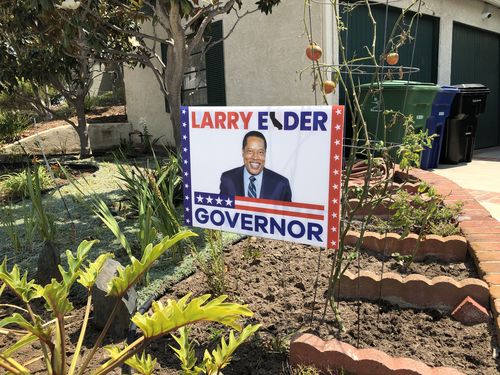 Customer photo review of Larry Elder For California Governor Yard Sign